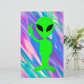 uitheemse hologram briefpapier (Staand voorkant)