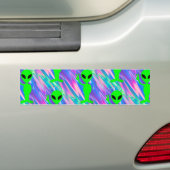 uitheemse hologram bumpersticker (Op auto)