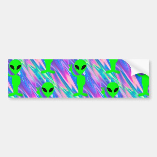 uitheemse hologram bumpersticker (Voorkant)