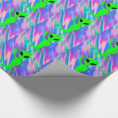 uitheemse hologram cadeaupapier (Hoek)