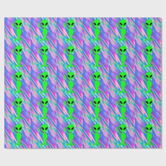 uitheemse hologram cadeaupapier (Vlak)