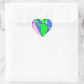 uitheemse hologram hart sticker (Tas)