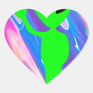 uitheemse hologram hart sticker