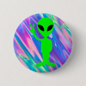 uitheemse hologram ronde button 5,7 cm (Voorkant)