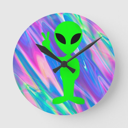 uitheemse hologram ronde klok (Voorkant)