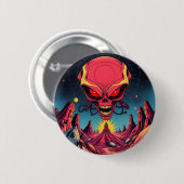 uitheemse invasie ronde button 5,7 cm (Voorkant /achterkant)