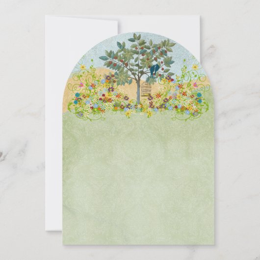  uitingen van gevechtsvogels op de fruitbomen kaart (Achterkant)