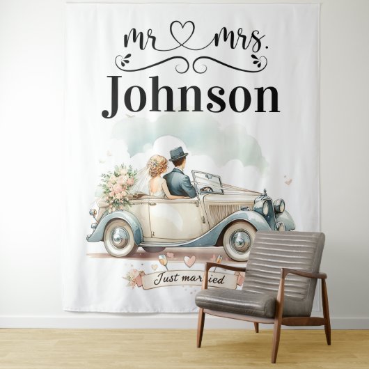  uitje - Aangepaste bruiloft achtergrond Wandkleed (In situ)