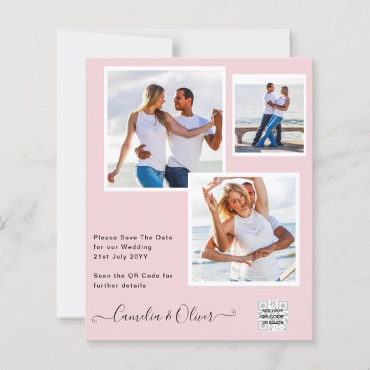 UITKERING Foto Huwelijksuitnodiging Bewaar Datum Q (Voorkant)