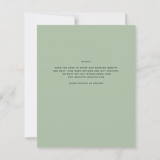 UITKERING Foto Huwelijksuitnodiging Bewaar Datum Q (Achterkant)