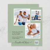 UITKERING Foto Huwelijksuitnodiging Bewaar Datum Q (Voorkant / Achterkant)