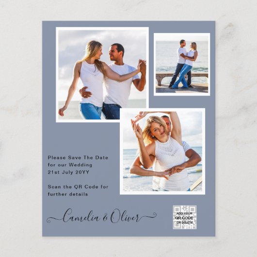UITKERING Foto Huwelijksuitnodiging Bewaar Datum Q Flyer (Voorkant)
