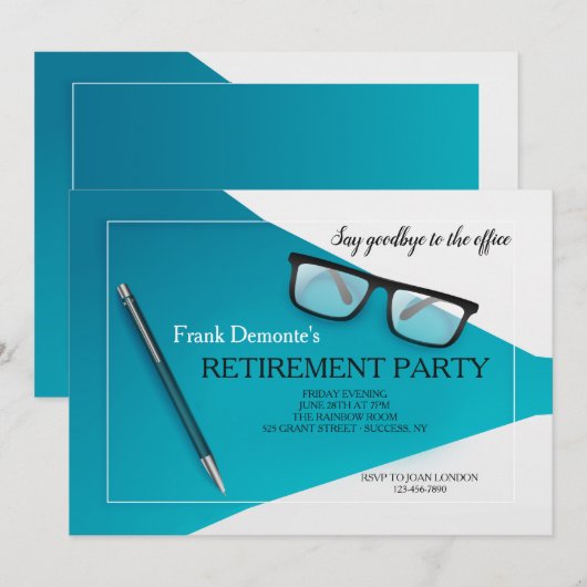 Uitkering van de uitnodiging tot Kantoor (Voorkant / Achterkant)