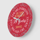 Uitkering voor brandweerdienst met dienstjaren grote klok (Hoek)