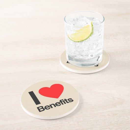 uitkeringen uit de liefde zandsteen onderzetter (Zijkant)