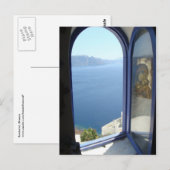 Uitkijkend in Santorini Briefkaart (Voorkant / Achterkant)