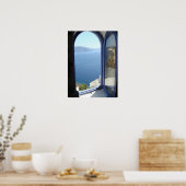 Uitkijkend in Santorini Poster (Keuken)
