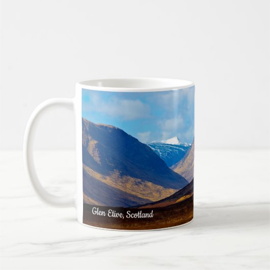 Uitkijkend naar Glen Etive, Schotland Mok (Links)