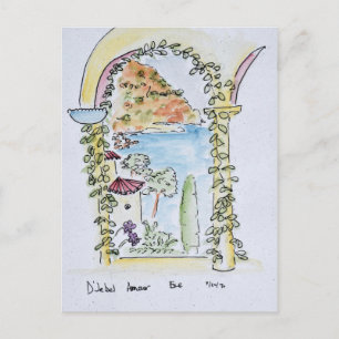 Uitkijkend over de Middellandse Zee   Eze, Frankri Briefkaart