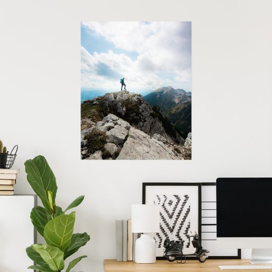 Uitkijkend over nieuwe avonturen poster (Thuiskantoor)