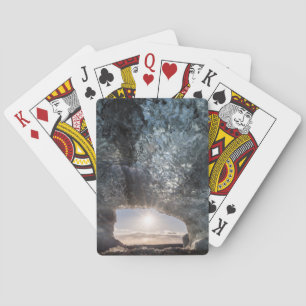 Uitkijkend vanuit een ijsgrot, IJsland Pokerkaarten
