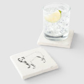 uitkijkpost met lantaarnverlichting stenen onderzetter (Zijkant)