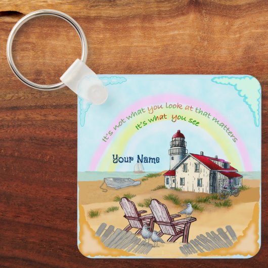 uitkijkpunt vuurtoren sleutelhanger (Voorkant)