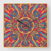 uitklapbare bloemen vierkante klok (Voorkant)