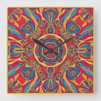 uitklapbare bloemen vierkante klok