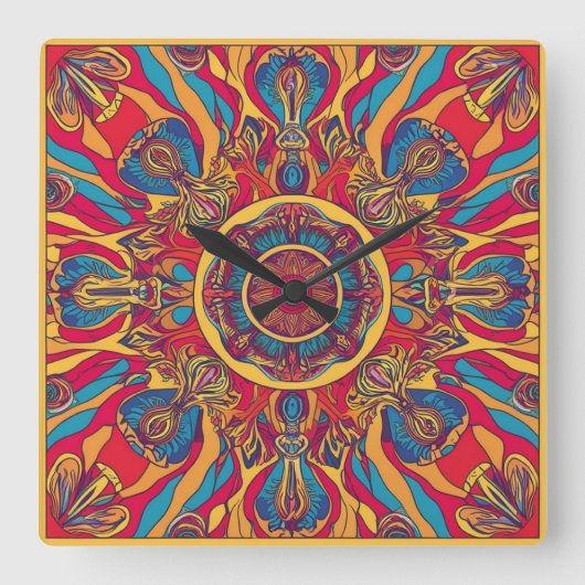 uitklapbare bloemen vierkante klok (Voorkant)