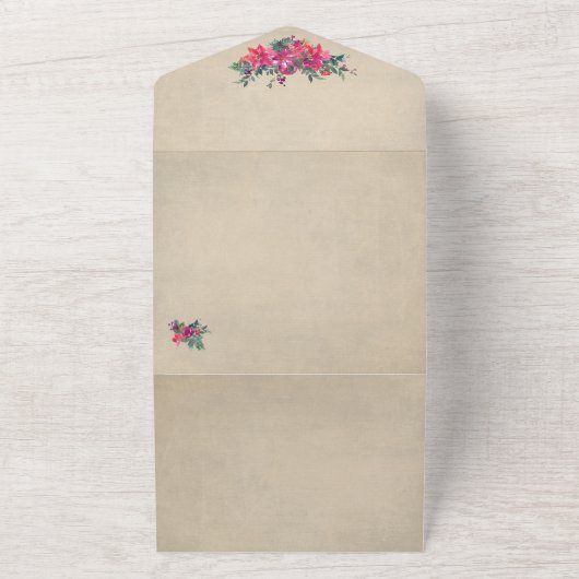 Uitklapbare leeuw- en lamskaart met tear-off foto all in one uitnodiging (Buitenkant)