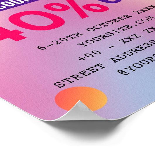 UITKLARING SALE KORTING SHOP POSTER (Hoek)