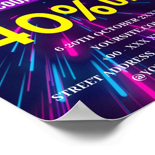 UITKLARING SALE KORTING SHOP POSTER (Hoek)