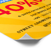 UITKLARING SALE KORTING SHOP POSTER (Hoek)