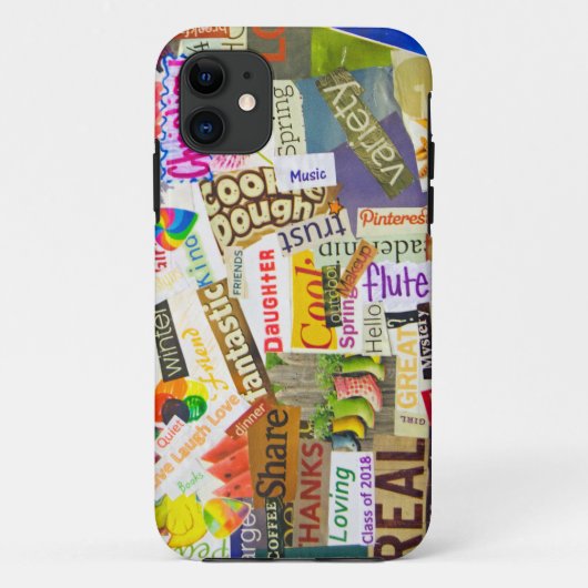 uitknipcollage voor magazinemateriaal Case-Mate iPhone case (Achterkant)