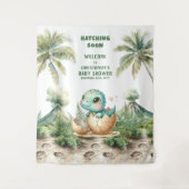 Uitkomen Binnenkort Baby shower Achtergrond Blue D Wandkleed (Voorkant)