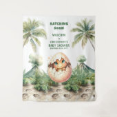 Uitkomen Binnenkort Baby shower Achtergrond Schatt Wandkleed (Voorkant)