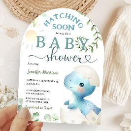 Uitkomen Binnenkort Dinosaurus Baby shower Boy Bla Kaart