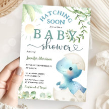Uitkomen Binnenkort Dinosaurus Baby shower Boy Bla