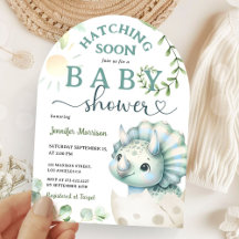 Uitkomen Binnenkort Dinosaurus Baby shower Boy Blu