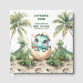 Uitkomen Binnenkort Gepersonaliseerd Baby Boy Gehe Gastenboek (Voorkant)