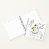 Uitkomen binnenkort kleine vogel baby shower gaste notitieboek (Binnen)