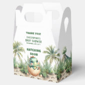 Uitkomen Binnenkort Schattige Dinosaurus Baby Boy Bedankdoosjes (Geopend)