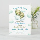 Uitkomen Binnenkort Schattige Dinosaurus Baby show Kaart (Staand voorkant)