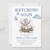 Uitkomen Binnenkort Schattige Little Dragon Baby s Kaart (Voorkant)