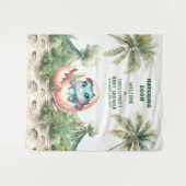 Uitkomen Binnenkort Schattigee Baby Dinosaurus Dou Wandkleed (Voorkant (horizontaal))