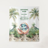 Uitkomen Binnenkort Schattigee Baby Dinosaurus Dou Wandkleed (Voorkant)