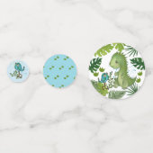 Uitkomen Dino Baby shower tafel Confetti (Achterkanten)
