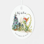 Uitkomen in 2024 | Baby Dragon Eggs Zodiac Metalen Ornament (Voorkant links)