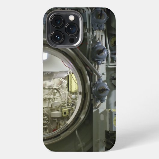 uitkomen op een oude retro-onderzeeër iPhone hoesje (Achterkant)